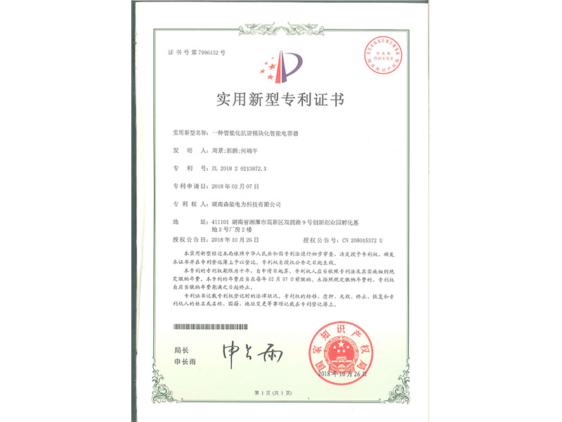 抗諧智能(néng)電(diàn)容器